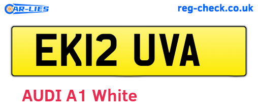 EK12UVA are the vehicle registration plates.