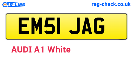 EM51JAG are the vehicle registration plates.