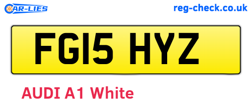 FG15HYZ are the vehicle registration plates.