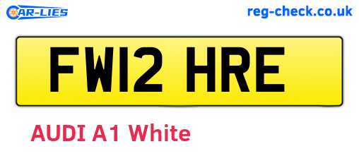 FW12HRE are the vehicle registration plates.