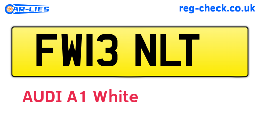 FW13NLT are the vehicle registration plates.