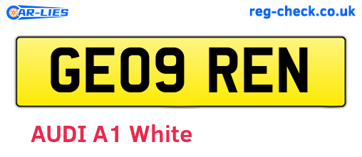 GE09REN are the vehicle registration plates.