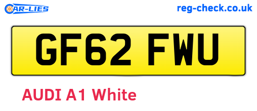 GF62FWU are the vehicle registration plates.