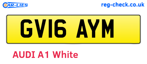 GV16AYM are the vehicle registration plates.