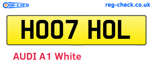 HO07HOL are the vehicle registration plates.