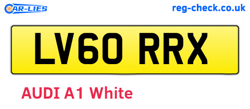 LV60RRX are the vehicle registration plates.