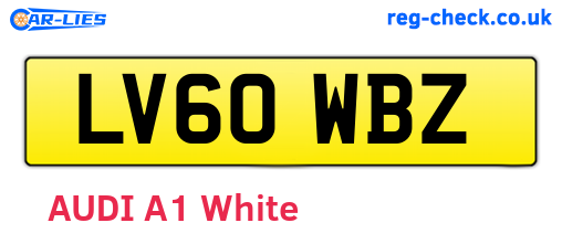 LV60WBZ are the vehicle registration plates.