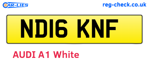 ND16KNF are the vehicle registration plates.