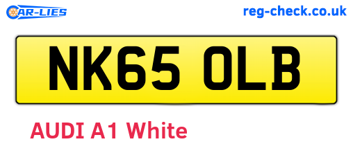 NK65OLB are the vehicle registration plates.