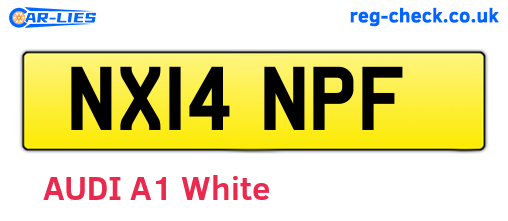 NX14NPF are the vehicle registration plates.