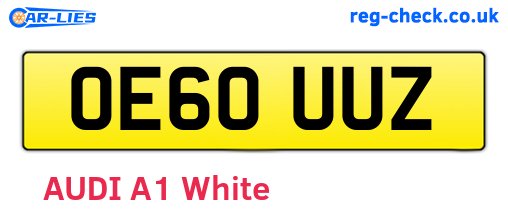 OE60UUZ are the vehicle registration plates.