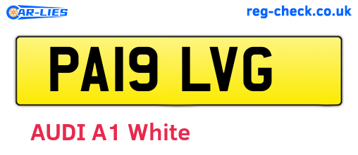 PA19LVG are the vehicle registration plates.