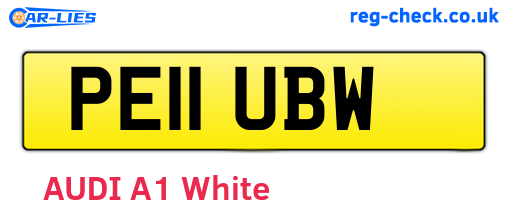 PE11UBW are the vehicle registration plates.