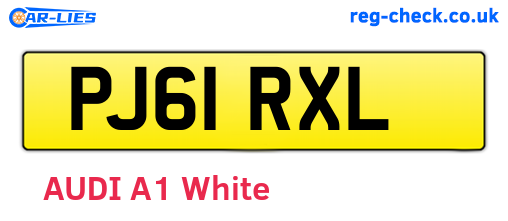 PJ61RXL are the vehicle registration plates.
