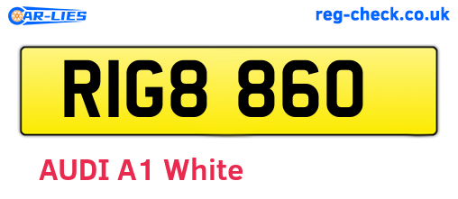 RIG8860 are the vehicle registration plates.