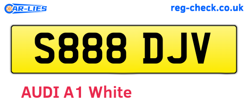 S888DJV are the vehicle registration plates.