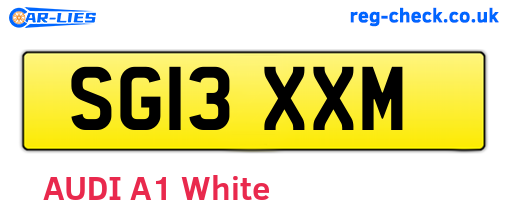 SG13XXM are the vehicle registration plates.