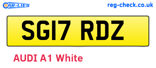 SG17RDZ are the vehicle registration plates.
