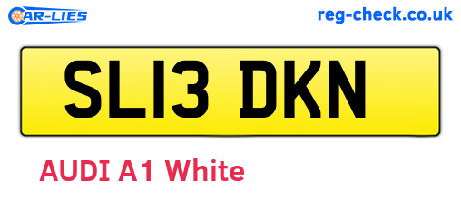 SL13DKN are the vehicle registration plates.