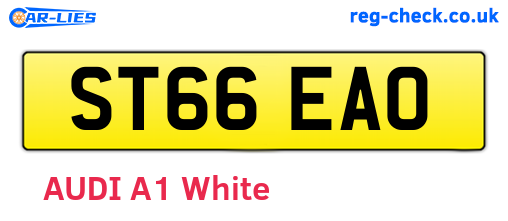ST66EAO are the vehicle registration plates.