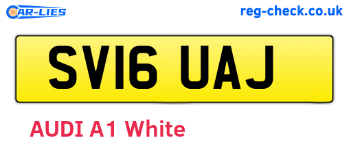 SV16UAJ are the vehicle registration plates.
