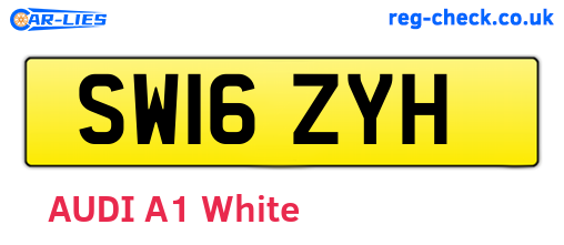 SW16ZYH are the vehicle registration plates.