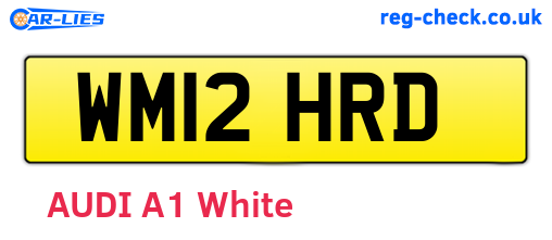 WM12HRD are the vehicle registration plates.