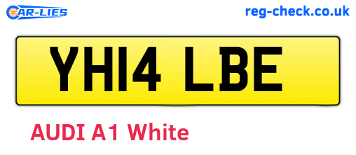 YH14LBE are the vehicle registration plates.