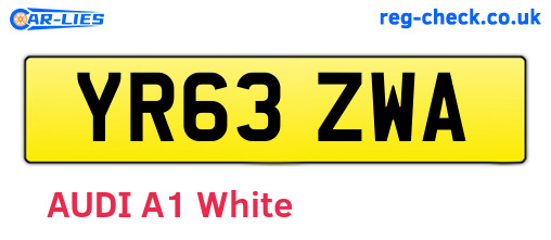 YR63ZWA are the vehicle registration plates.
