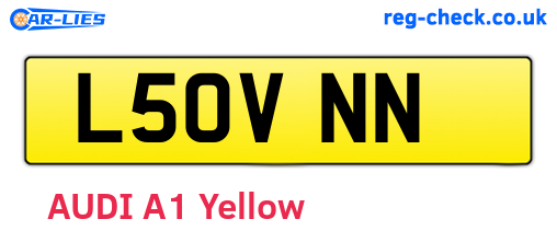 L50VNN are the vehicle registration plates.