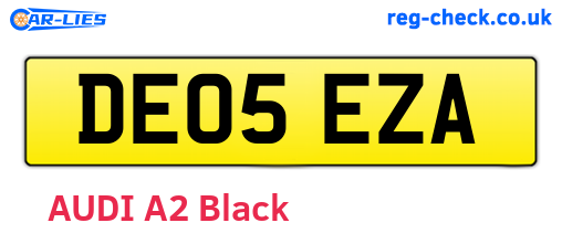 DE05EZA are the vehicle registration plates.