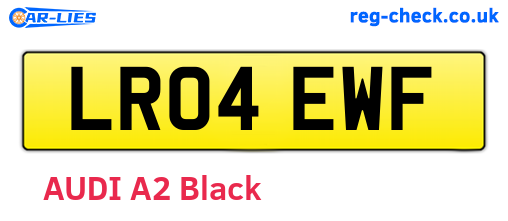 LR04EWF are the vehicle registration plates.
