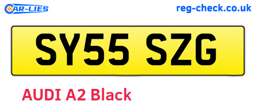 SY55SZG are the vehicle registration plates.