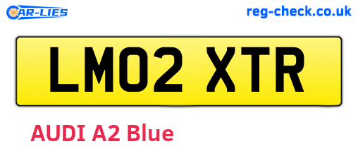 LM02XTR are the vehicle registration plates.