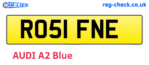 RO51FNE are the vehicle registration plates.