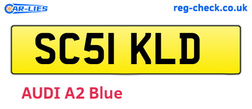 SC51KLD are the vehicle registration plates.