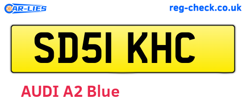 SD51KHC are the vehicle registration plates.