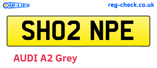 SH02NPE are the vehicle registration plates.