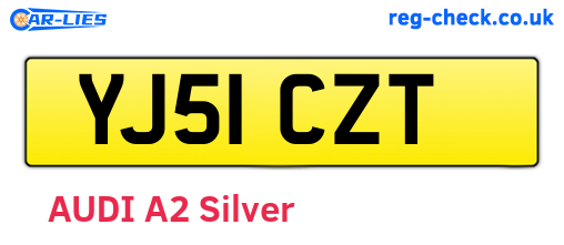 YJ51CZT are the vehicle registration plates.