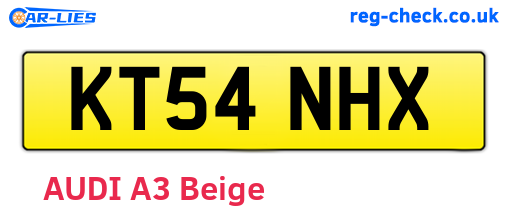 KT54NHX are the vehicle registration plates.