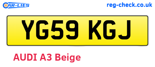 YG59KGJ are the vehicle registration plates.