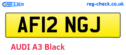 AF12NGJ are the vehicle registration plates.