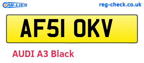 AF51OKV are the vehicle registration plates.