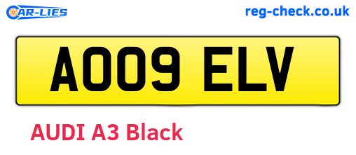 AO09ELV are the vehicle registration plates.