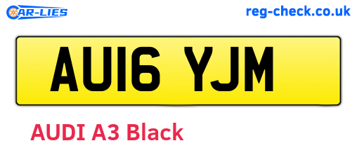 AU16YJM are the vehicle registration plates.