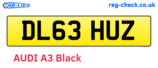 DL63HUZ are the vehicle registration plates.