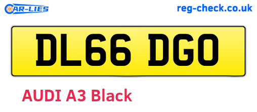 DL66DGO are the vehicle registration plates.