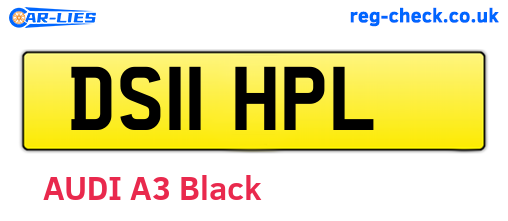 DS11HPL are the vehicle registration plates.