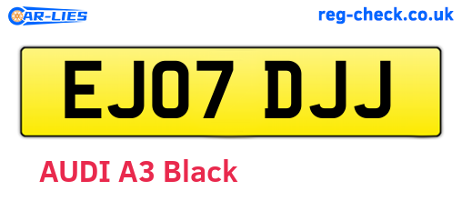 EJ07DJJ are the vehicle registration plates.