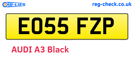 EO55FZP are the vehicle registration plates.